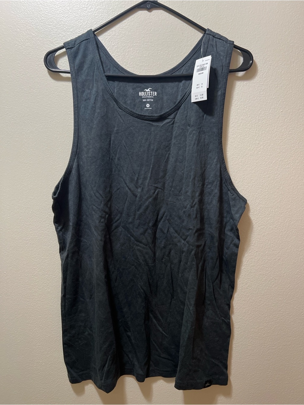 NWT Hollister Black Muscle Tank Top